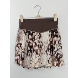 Offline By‎ Aerie Brown Cream Print Skort Skirt Athletic Activewear Size Small